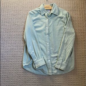 J.Crew light green 100%cotton long sleeved shirt